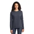 Port & Company Women's Long Sleeve Core Cotton Tee. | https://www.bestnamebadges.com