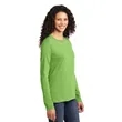 Port & Company Women's Long Sleeve Core Cotton Tee. | https://www.bestnamebadges.com