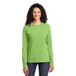 Port & Company Women's Long Sleeve Core Cotton Tee. | https://www.bestnamebadges.com