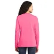Port & Company Women's Long Sleeve Core Cotton Tee. | https://www.bestnamebadges.com