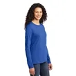 Port & Company Women's Long Sleeve Core Cotton Tee. | https://www.bestnamebadges.com