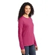Port & Company Women's Long Sleeve Core Cotton Tee. | https://www.bestnamebadges.com