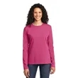 Port & Company Women's Long Sleeve Core Cotton Tee. | https://www.bestnamebadges.com