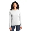 Port & Company Women's Long Sleeve Core Cotton Tee. | https://www.bestnamebadges.com