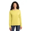 Port & Company Women's Long Sleeve Core Cotton Tee. | https://www.bestnamebadges.com