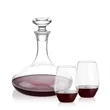 Elliston Decanter & Vale Stemless Wine Set | https://www.bestnamebadges.com