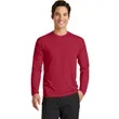 Port & Company Long Sleeve Performance Blend Tee. | https://www.bestnamebadges.com