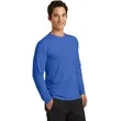 Port & Company Long Sleeve Performance Blend Tee. | https://www.bestnamebadges.com