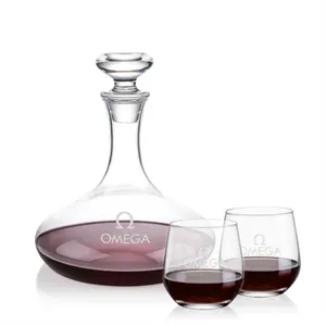 Elliston Decanter & Garland Stemless Wine Set