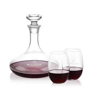 Elliston Decanter & Carlita Stemless Wine Set