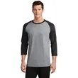 Port & Company Core Blend 3/4-Sleeve Raglan Tee. | https://www.bestnamebadges.com