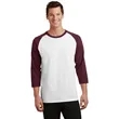 Port & Company Core Blend 3/4-Sleeve Raglan Tee. | https://www.bestnamebadges.com