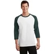 Port & Company Core Blend 3/4-Sleeve Raglan Tee. | https://www.bestnamebadges.com