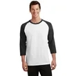 Port & Company Core Blend 3/4-Sleeve Raglan Tee. | https://www.bestnamebadges.com