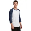 Port & Company Core Blend 3/4-Sleeve Raglan Tee. | https://www.bestnamebadges.com