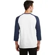 Port & Company Core Blend 3/4-Sleeve Raglan Tee. | https://www.bestnamebadges.com