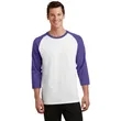 Port & Company Core Blend 3/4-Sleeve Raglan Tee. | https://www.bestnamebadges.com