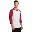 Port & Company Core Blend 3/4-Sleeve Raglan Tee. | https://www.bestnamebadges.com
