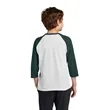 Port & Company Youth Core Blend 3/4-Sleeve Raglan Tee. | https://www.bestnamebadges.com