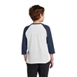 Port & Company Youth Core Blend 3/4-Sleeve Raglan Tee. | https://www.bestnamebadges.com