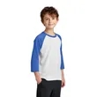 Port & Company Youth Core Blend 3/4-Sleeve Raglan Tee. | https://www.bestnamebadges.com