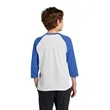 Port & Company Youth Core Blend 3/4-Sleeve Raglan Tee. | https://www.bestnamebadges.com