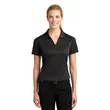 Sport-Tek Women's Dri-Mesh V-Neck Polo. | https://www.bestnamebadges.com