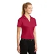 Sport-Tek Women's Dri-Mesh V-Neck Polo. | https://www.bestnamebadges.com