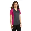 Sport-Tek Women's Colorblock Micropique Sport-Wick Polo. | https://www.bestnamebadges.com
