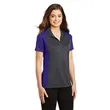 Sport-Tek Women's Colorblock Micropique Sport-Wick Polo. | https://www.bestnamebadges.com