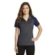 Sport-Tek Women's Colorblock Micropique Sport-Wick Polo. | https://www.bestnamebadges.com