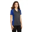Sport-Tek Women's Colorblock Micropique Sport-Wick Polo. | https://www.bestnamebadges.com