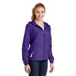 Sport-Tek Women's Colorblock Hooded Raglan Jacket. | https://www.bestnamebadges.com