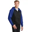 Sport-Tek Sport-Wick Varsity Fleece Full-Zip Hooded Jacket. | https://www.bestnamebadges.com