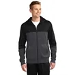 Sport-Tek Tech Fleece Colorblock Full-Zip Hooded Jacket. | https://www.bestnamebadges.com