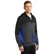 Sport-Tek Tech Fleece Colorblock Full-Zip Hooded Jacket. | https://www.bestnamebadges.com