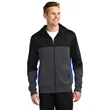 Sport-Tek Tech Fleece Colorblock Full-Zip Hooded Jacket. | https://www.bestnamebadges.com