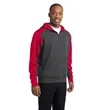 Sport-Tek Tech Fleece Colorblock 1/4-Zip Hooded Sweatshirt. | https://www.bestnamebadges.com