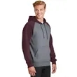 Sport-Tek Raglan Colorblock Pullover Hooded Sweatshirt. | https://www.bestnamebadges.com