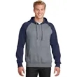 Sport-Tek Raglan Colorblock Pullover Hooded Sweatshirt. | https://www.bestnamebadges.com