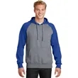 Sport-Tek Raglan Colorblock Pullover Hooded Sweatshirt. | https://www.bestnamebadges.com
