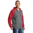 Sport-Tek Raglan Colorblock Full-Zip Hooded Fleece Jacket. | https://www.bestnamebadges.com