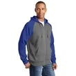 Sport-Tek Raglan Colorblock Full-Zip Hooded Fleece Jacket. | https://www.bestnamebadges.com