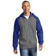 Sport-Tek Raglan Colorblock Full-Zip Hooded Fleece Jacket. | https://www.bestnamebadges.com