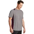 Sport-Tek Heather Colorblock Contender Tee. | https://www.bestnamebadges.com