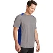 Sport-Tek Heather Colorblock Contender Tee. | https://www.bestnamebadges.com