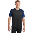 Sport-Tek CamoHex Colorblock Tee. | https://www.bestnamebadges.com