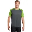 Sport-Tek CamoHex Colorblock Tee. | https://www.bestnamebadges.com