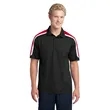 Sport-Tek Tricolor Shoulder Micropique Sport-Wick Polo. | https://www.bestnamebadges.com