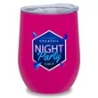 12 Oz. Custom Stainless Steel Wine Tumblers | https://www.bestnamebadges.com